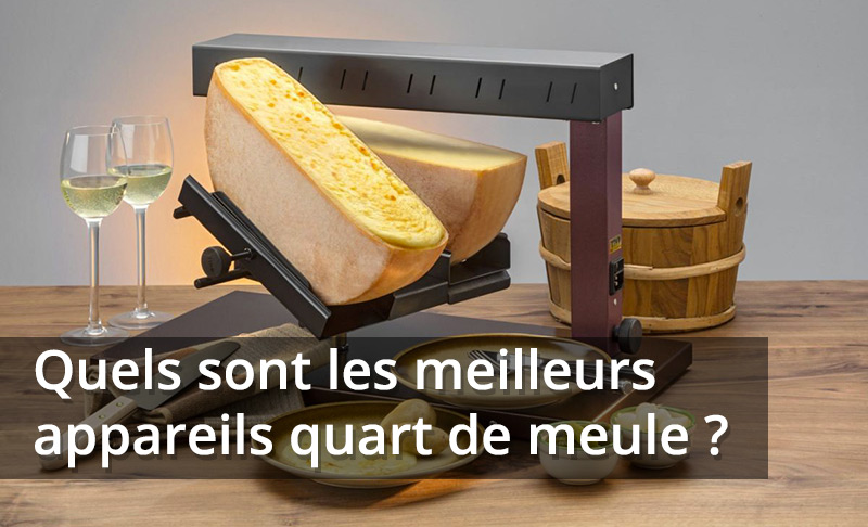 Appareil a raclette - quart de meule porte fromage rotatif